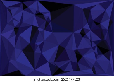 Polygonal abstract design with dark blue and purple shades, creating a dynamic and futuristic backdrop.