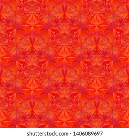 Polygonal abstract floral mosaic pattern background - gradient red seamless vector illustration