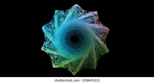 Polygonal abstract geometric grid sphere star with lines and dots. Vector illustration.