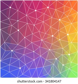 Polygonal abstract geometric triangle pattern background for use in design