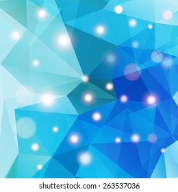 Polygonal abstract geometry background. Vector polygon texture with shiny elements