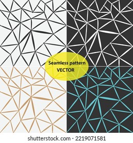 Polygonal abstract Global Connection seamless wallpaper pattern.  Geometric vector background.