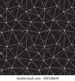 Polygonal abstract Global Connection seamless wallpaper pattern. Geometric polygonal vector background. 