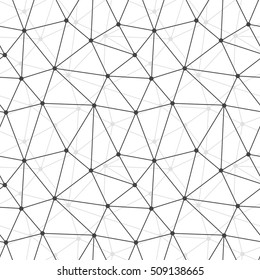 Polygonal abstract Global Connection seamless wallpaper pattern. Geometric polygonal vector background. 