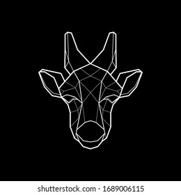 Polygonal abstract head of the giraffe. Logo of the tiger. Vector illustration