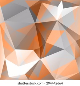 Polygonal abstract light background with brown and gray triangles.