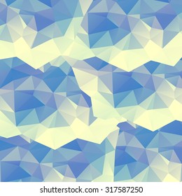 Polygonal abstract light blue background. Concept of futuristic minimalism style. 