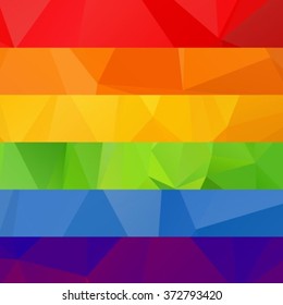 Polygonal abstract multicolored bright square rainbow background.