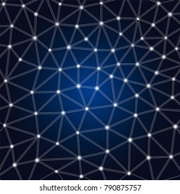 Polygonal , Abstract night Background, communication network
