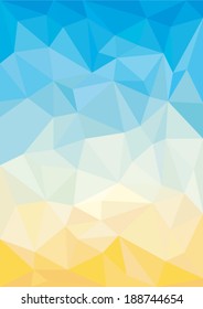 polygonal abstract summer wallpaper made of triangles