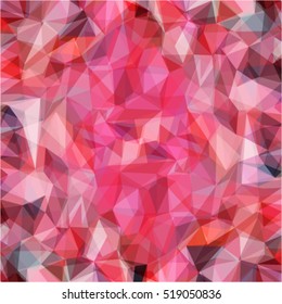 polygonal abstract triangles of bright red vector illustration. Creative decorative background with geometric designs in the style of origami