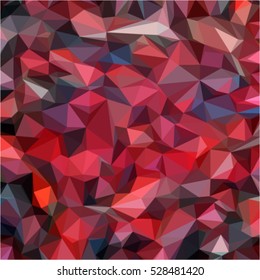 polygonal abstract triangles of bright red vector illustration. Creative decorative background with geometric designs in the style of origami