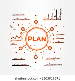 Polygonal abstract vector illustration of a business plan, Project planning concept art. Business and management banner, template or background