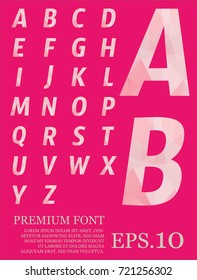 Polygonal alphabet font vector eps.10