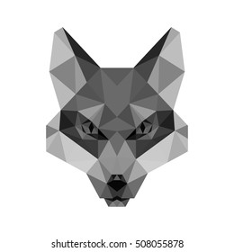 POLYGONAL ANIMAL FOX HEAD POLYGON LOGO ICON