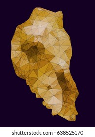 Polygonal animal skull. with gradient. eps10