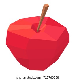Polygonal apples icon. Isometric illustration of polygonal apples vector icon for web