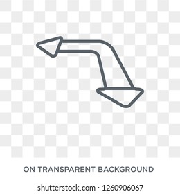 Polygonal arrow up icon. Polygonal arrow up design concept from Geometry collection. Simple element vector illustration on transparent background.