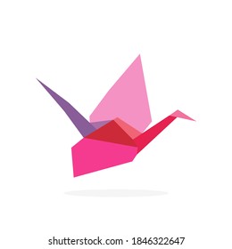 imagen de arte poligonal de pájaro de papel. ilustración vectorial