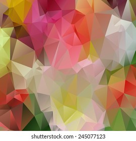 Polygonal art modern abstract background arranged of colorful triangles