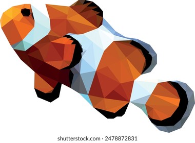 Arte poligonal: Pequeño pez naranja