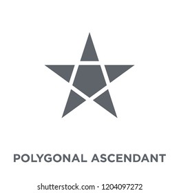 Polygonal ascendant signal icon. Polygonal ascendant signal design concept from Geometry collection. Simple element vector illustration on white background.