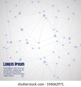 Polygonal background with abstract molecular connection.