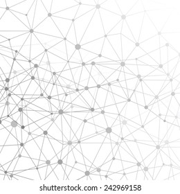 Polygonal background with abstract molecular connection