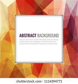 Polygonal background with abstract multicolored mosaic. Vector 