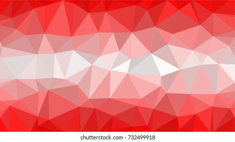 Polygonal background. Austria low poly flag triangles style.