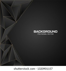 Polygonal background black color