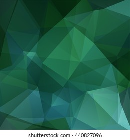 Polygonal  background. Can be used in cover design, book design, website backdrop. Vector illustration. Blue, green colors. 