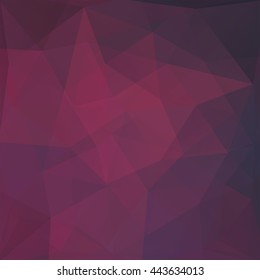 Polygonal  background. Can be used in cover, book design, website backdrop. Vector illustration. Purple color. 