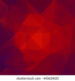 Polygonal background. Can be used in cover, book design, website backdrop. Vector illustration. Red, purple colors. 