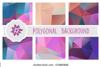 Polygonal background for craft, digital paper and websites and business cards, flyers and invitations