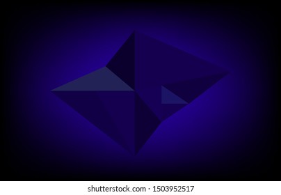 polygonal background dark blue EPS10