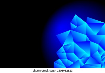 polygonal background dark blue EPS10