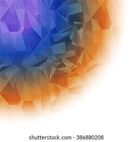 Polygonal Background Design, Dots Pattern