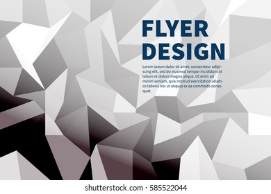 Polygonal background. Design flyer. Cover brochure. Vector illustration