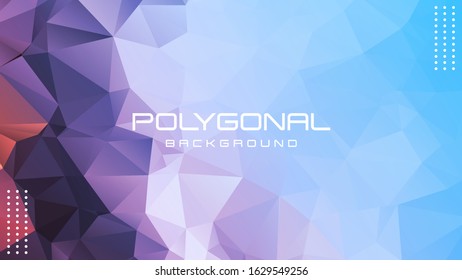 Polygonal background, Geometric background in Origami style with gradient.