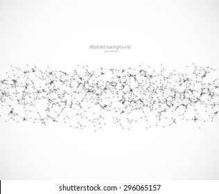 Polygonal background illustration, science, connection