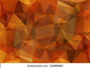 Polygonal background with light and dark brown triangles.