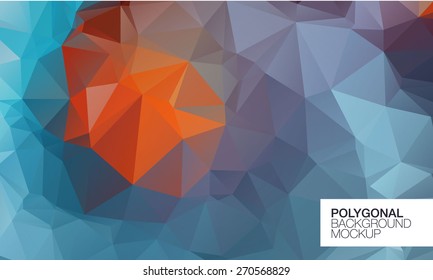 Polygonal background mock-up