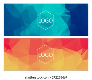 Polygonal background mock-up