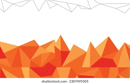 Fondo poligonal en color naranja