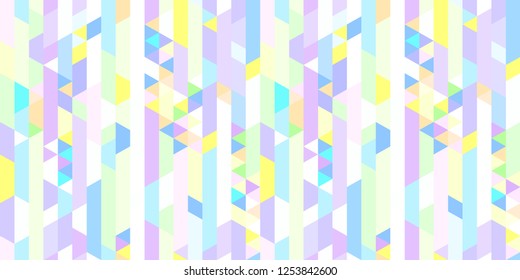 Polygonal background. Seamless mosaic pattern. Abstract geometric wallpaper of the surface. Striped multicolored backdrop. Tiled texture. Print for polygraphy, t-shirts and textiles