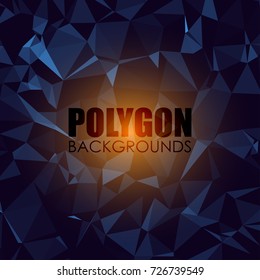 Polygonal background of shades of Blue