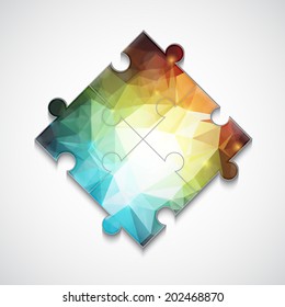 Polygonal background. Stylized puzzle. EPS10 vector