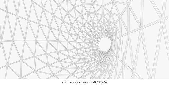 Polygonal background, technology design. Wireframe Surface Vector Background