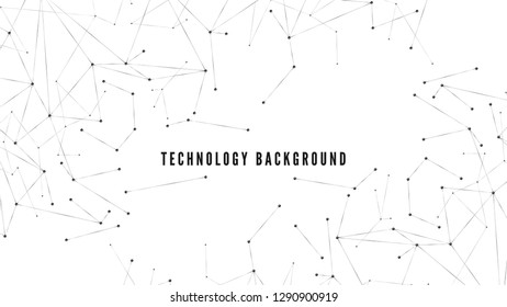 Polygonal background. Technology or science design. Big data abstract structure. Dots and lines web pattern. Vector illustration